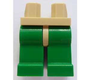 LEGO Beige Minifigur Hüften mit Grün Beine (30464 / 73200)