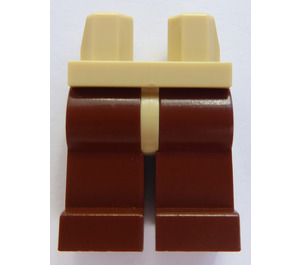 LEGO Beige Minifigure Hüften mit Reddish Brown Beine (73200 / 88584)