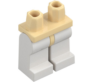 LEGO Beige Minihahmo Lonkat jossa Valkoinen Jalat (73200 / 88584)