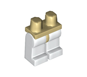 LEGO Zandbruin Minifigure Heupen met Wit Poten (73200 / 88584)