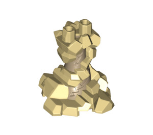 LEGO Tan Minifigure Lower Body Twisted Rocks over Dark Tan Cone (28376)