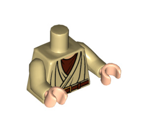 LEGO Opalenizna Obi Wan Kenobi Tułów z brązowy Undershirt (76382 / 88585)