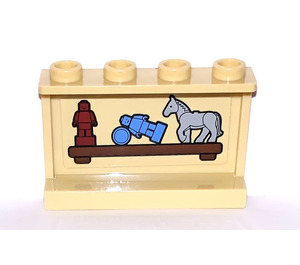 LEGO Tan Panel 1 x 4 x 2 with Toys Sticker (14718)