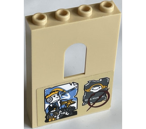 LEGO bronzer Panneau 1 x 4 x 5 avec Fenêtre avec Los Protectores Poster Autocollant (60808)