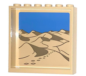 LEGO bronzer Panneau 1 x 6 x 5 avec Desert Autocollant (59349)