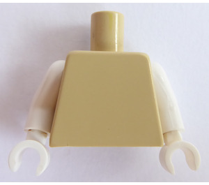 LEGO Tan Plain Minifig Torso with White Arms and White Hands (76382 / 88585)