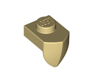 LEGO Tan Plate 1 x 1 with Downwards Tooth (15070)