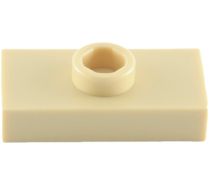 LEGO Beige Piastra 1 x 2 con 1 Bottoncino (senza scanalatura inferiore) (3794)