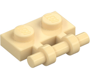 LEGO Beige Platte 1 x 2 mit Griff (Offene Enden) (2540)