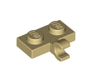LEGO Tan Plate 1 x 2 with Horizontal Clip (11476 / 65458)