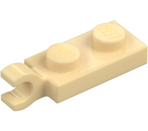 LEGO Tan Plate 1 x 2 with Horizontal Clip on End (42923 / 63868)