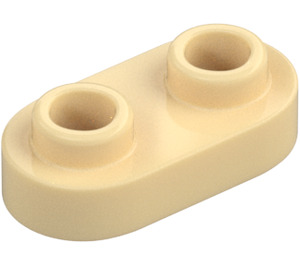 LEGO Tan Plate 1 x 2 with Rounded Ends and Open Studs (35480)