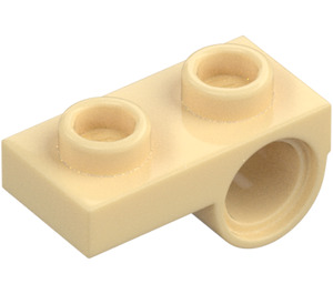 LEGO Beige Platte 1 x 2 mit Underside Loch (18677 / 28809)