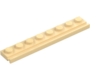 LEGO Beige Platte 1 x 8 mit Tür Schiene (4510)