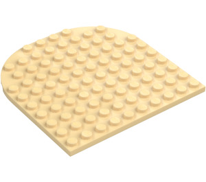 LEGO Zandbruin Plaat 10 x 10 Halve Cirkel (80031)