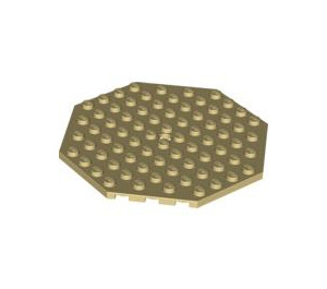 LEGO Tan Plate 10 x 10 Octagonal with Hole (89523)