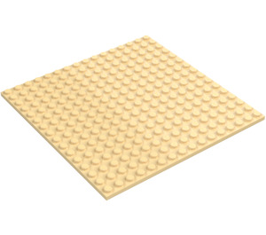 LEGO Tan Plate 16 x 16 with Underside Ribs (91405)