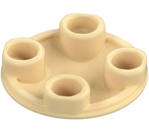 LEGO Tan Plate 2 x 2 Round with Rounded Bottom (2654 / 28558)