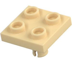 LEGO Zandbruin Plaat 2 x 2 met Onderkant Pin (Geen gaten) (2476 / 48241)