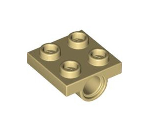LEGO Tan Plate 2 x 2 with Hole without Underneath Cross Support (2444)