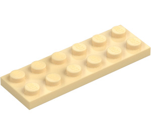 LEGO Beige Plade 2 x 6 (3795)