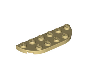 LEGO Tan Plate 2 x 6 with Rounded Corners (18980)
