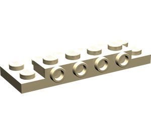 LEGO Tan Plate 2 x 6 x 0.7 with 4 Studs on Side (72132 / 87609)