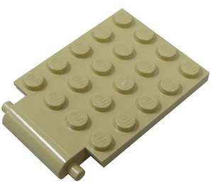 LEGO Barva opálení Deska 4 x 5 Trap Dveře Zakřivený pant (30042)