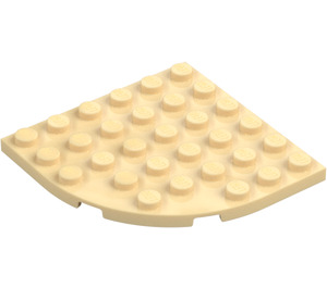 LEGO Beige Levy 6 x 6 Pyöreä Kulma (6003)