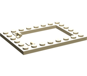 LEGO Tan Plate 6 x 8 Trap Door Frame Flush Pin Holders (92107)