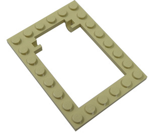 LEGO Tan Plate 6 x 8 Trap Door Frame Recessed Pin Holders (30041)