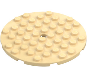 LEGO Zandbruin Plaat 8 x 8 Rond Cirkel (74611)