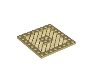 LEGO Tan Plate 8 x 8 with Grille (Hole in Center) (4047 / 4151)