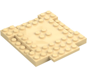 LEGO Tan Plate 8 x 8 x 0.7 with Cutouts and Ledge (15624)