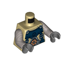 LEGO Beige Psyclone mit Parachute Rucksack und Attachments Minifig Torso (973 / 76382)