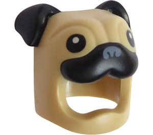 LEGO Tan Pug Dog Costume Headgear (73662)