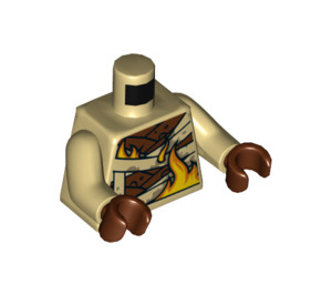 LEGO Tostado Pyro Minifigura Torso (973 / 76382)