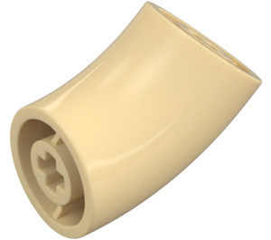 LEGO Beige Pyöreä Palikka jossa Elbow (Lyhyempi) (1986 / 65473)