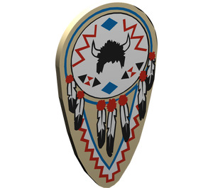 LEGO Bronzer Bouclier - Longue avec American Indian (2586 / 82810)