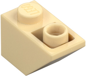 LEGO Beige Skråning 1 x 2 (45°) Inverteret (3665)