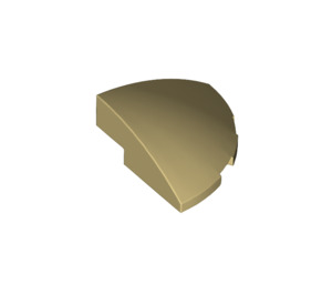 LEGO Tan Slope 1 x 3 x 3 Curved Round Quarter  (76797)