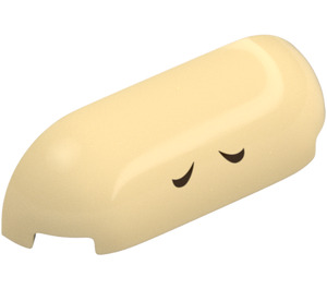 LEGO Beige Pendenza 1 x 4 x 1 Curvo con Nostrils (4045 / 103781)