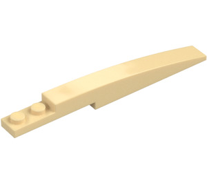 LEGO Beige Pendenza 1 x 8 Curvo con Piastra 1 x 2 (13731 / 85970)