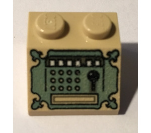 LEGO Beige Skråning 2 x 2 (45°) med antique cash register (3039 / 46404)