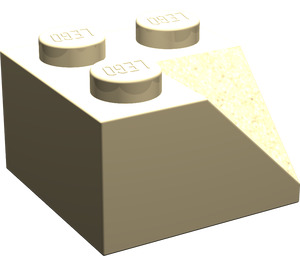 LEGO Beige Steigung 2 x 2 (45°) mit Doppelt Concave (Raue Oberfläche) (3046 / 4723)