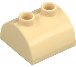 LEGO Beige Luiska 2 x 2 Kaareva jossa 2 Nupit päällä Yläosa (30165)