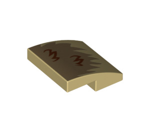 LEGO Tan Slope 2 x 2 Curved with Dark Tan Fur (15068 / 18136)