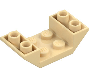 LEGO Beige Luiska 2 x 4 (45°) Kaksinkertainen Käänteinen jossa Open Keskusta (4871)