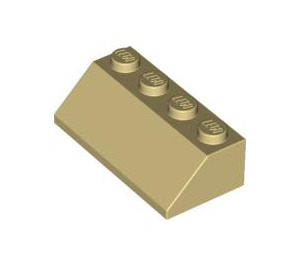 LEGO Tan Slope 2 x 4 (45°) with Rough Surface (3037)