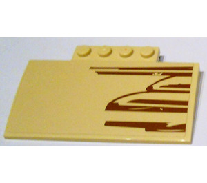 LEGO Tan Slope 5 x 8 x 0.7 Curved with Wookiee Gunship rear (left) Sticker (15625)